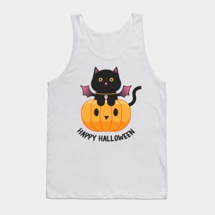 Black cat in a pumpkin Tank Top